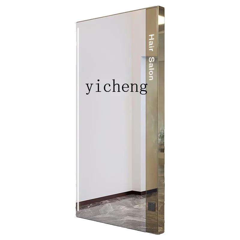 TQH6.24 Barber Shop Hair Cutting Dressing Table Dyeing and Perming Mirror Single Double-Sided Floor with Light Barber Mirror