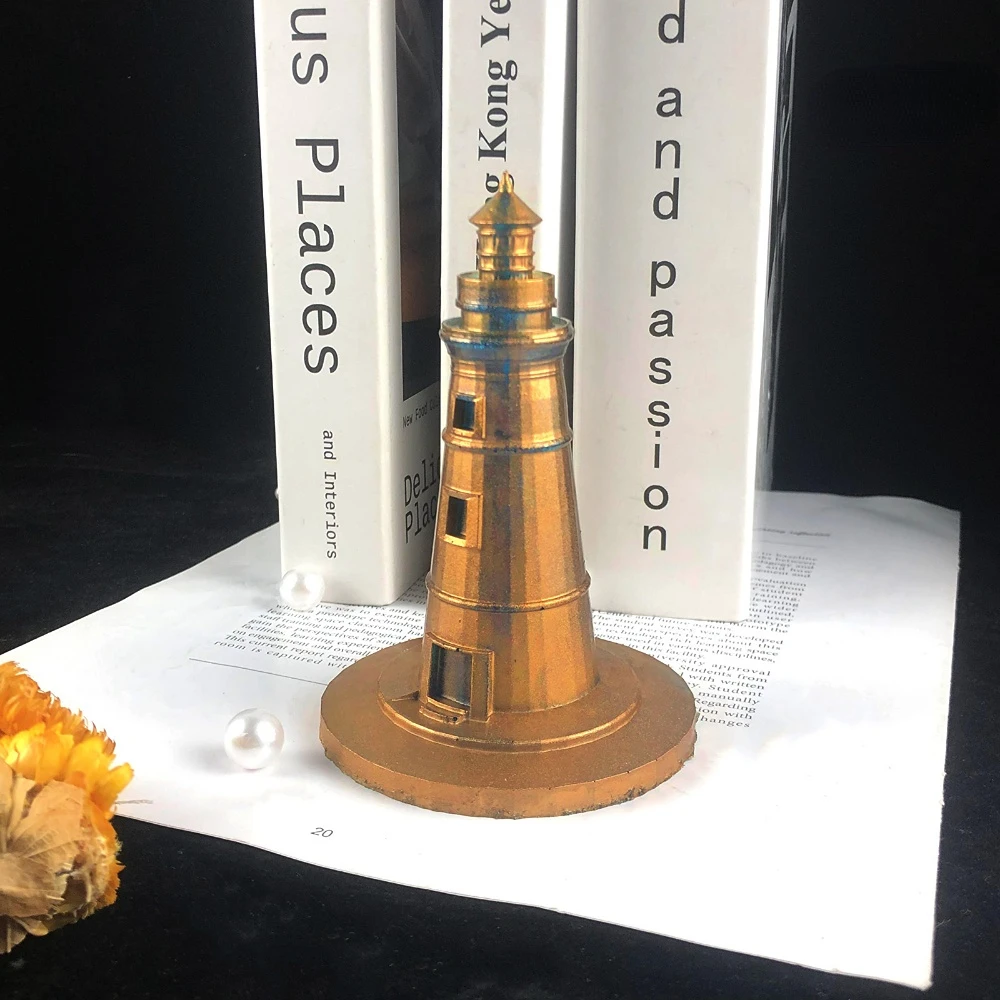 3D Lighthouse Candle Silicone Mold DIY Handmade Plaster Aromatherapy Candle Desktop Ornaments Decoration Epoxy Resin Molds