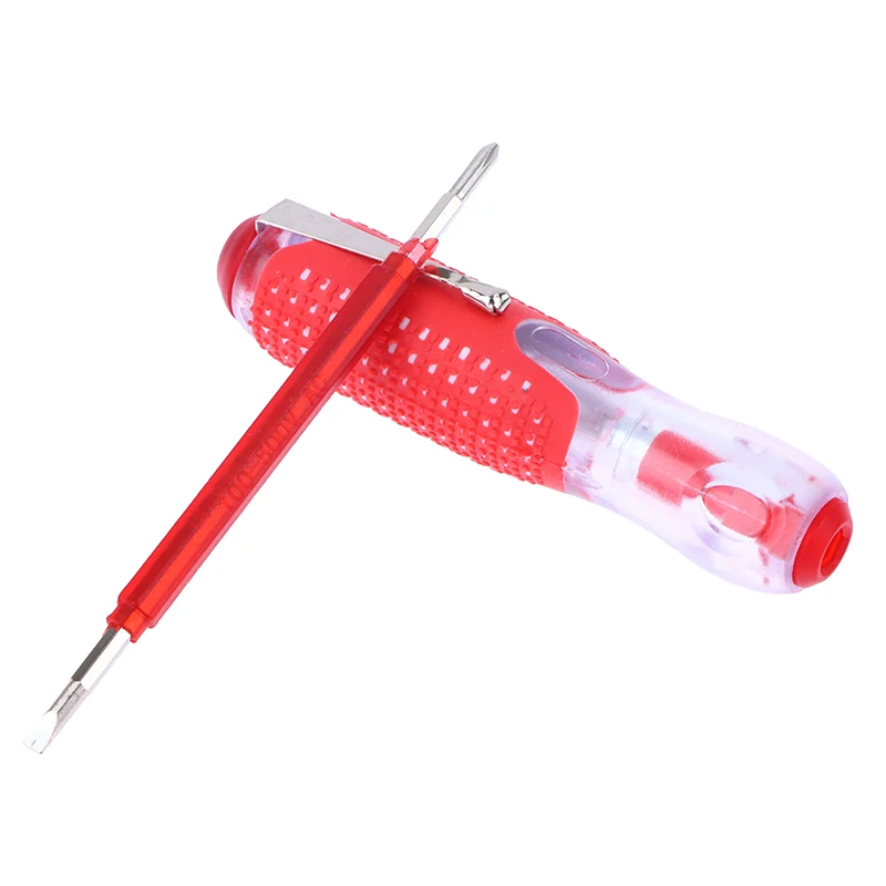 1pcs Red 100-220V Voltage Indicator Cross & Slotted Screwdriver Electric Test Pen Tools