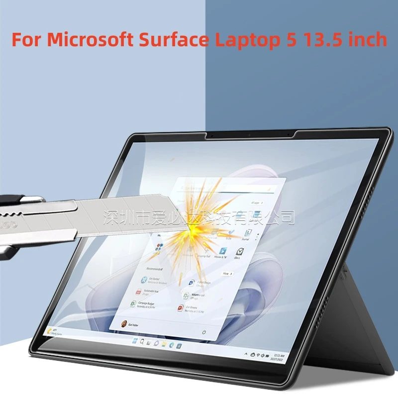 Vidro Temperado para Microsoft Surface Laptop 5 Tablet, Filme Protetor De Tela LCD, À Prova De Risque, Temperado, 13,5"