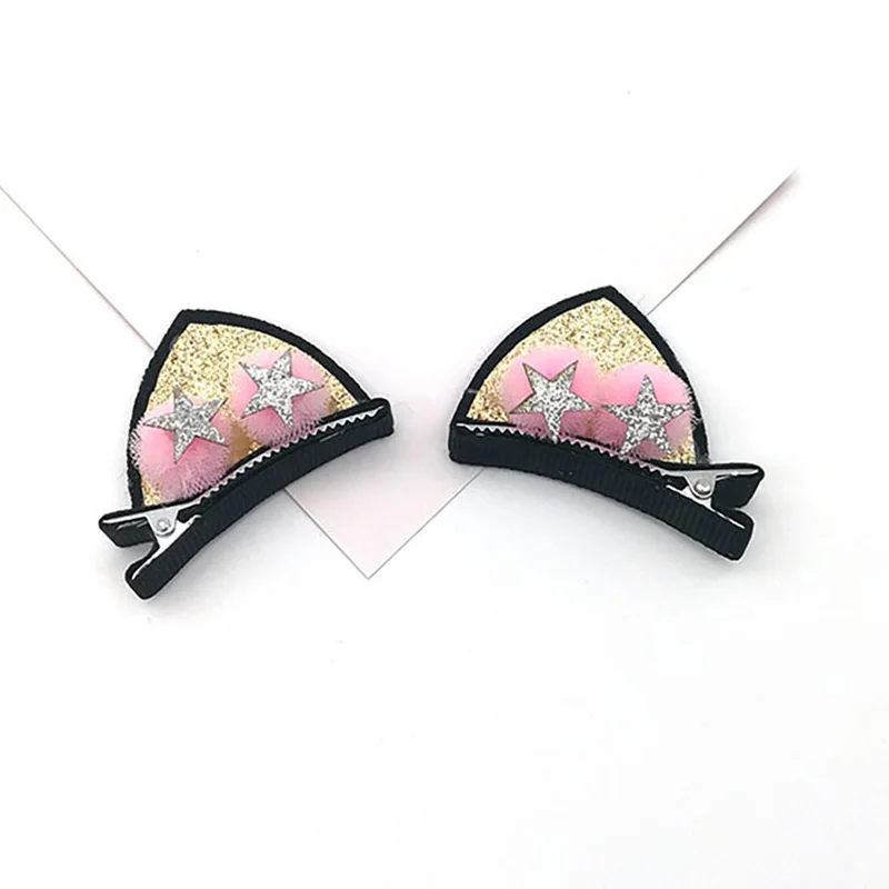 2 قطعة/المجموعة الكرتون القط آذان إكسسوارات الشعر دبوس المشابك لطيف الأطفال مقاطع الشعر Hairgrips غطاء الرأس الاطفال حلية شعر