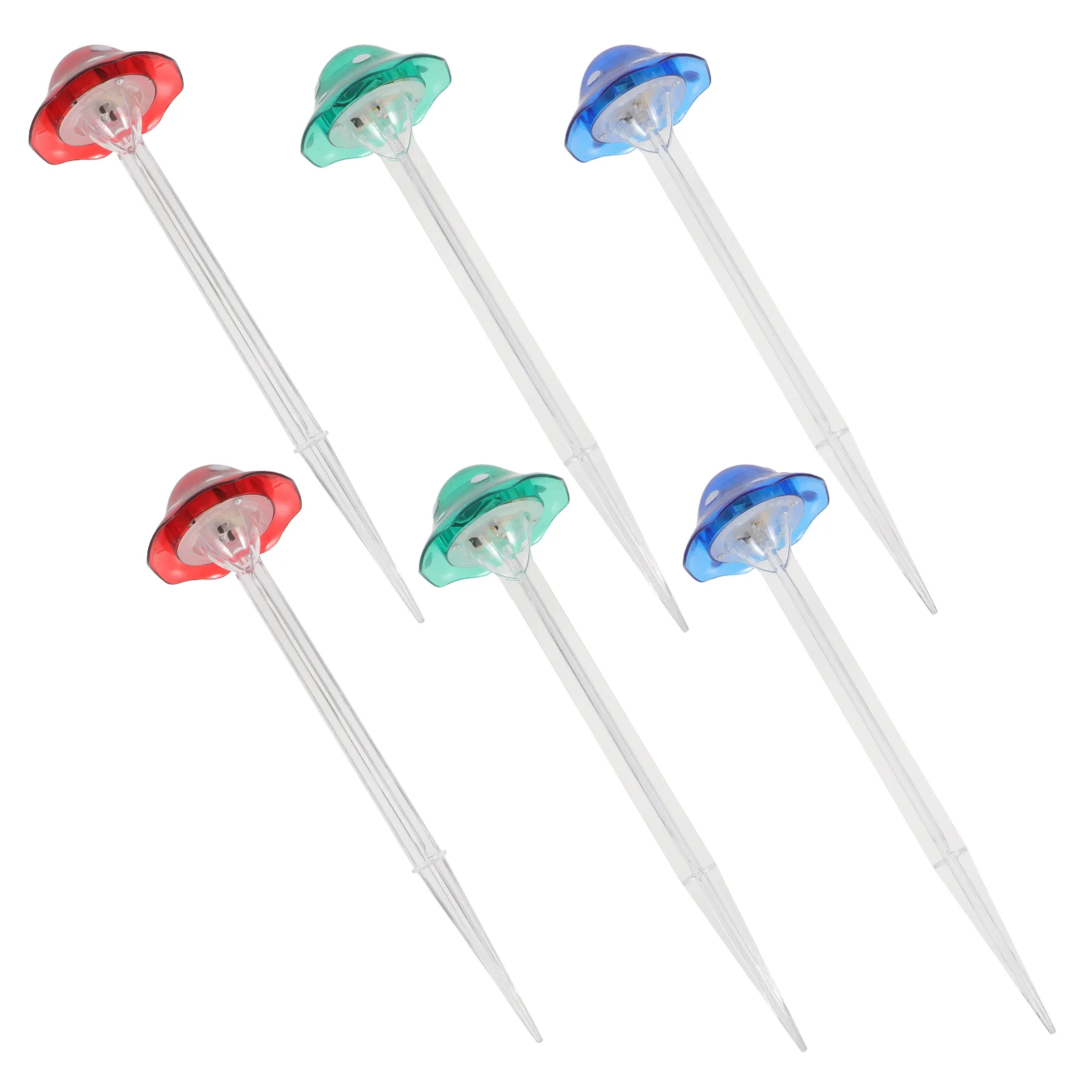 

6 Pcs LED Solar Lawn Mushroom Light Shaped Pathway Lights Outdoor Lantern Decorative Garden Lamp