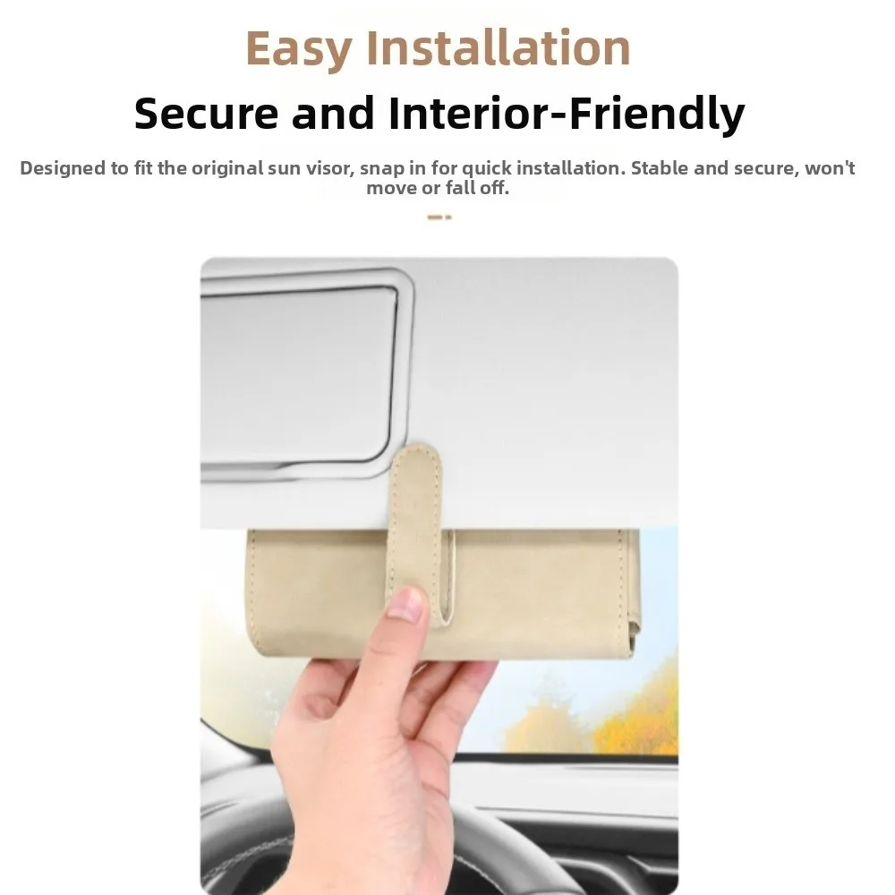 Scratch Resistant Car Eyeglasses Case Anti-Scratch Shock-proof Sun Visor Glasses Clip Space-Saving Protective Box