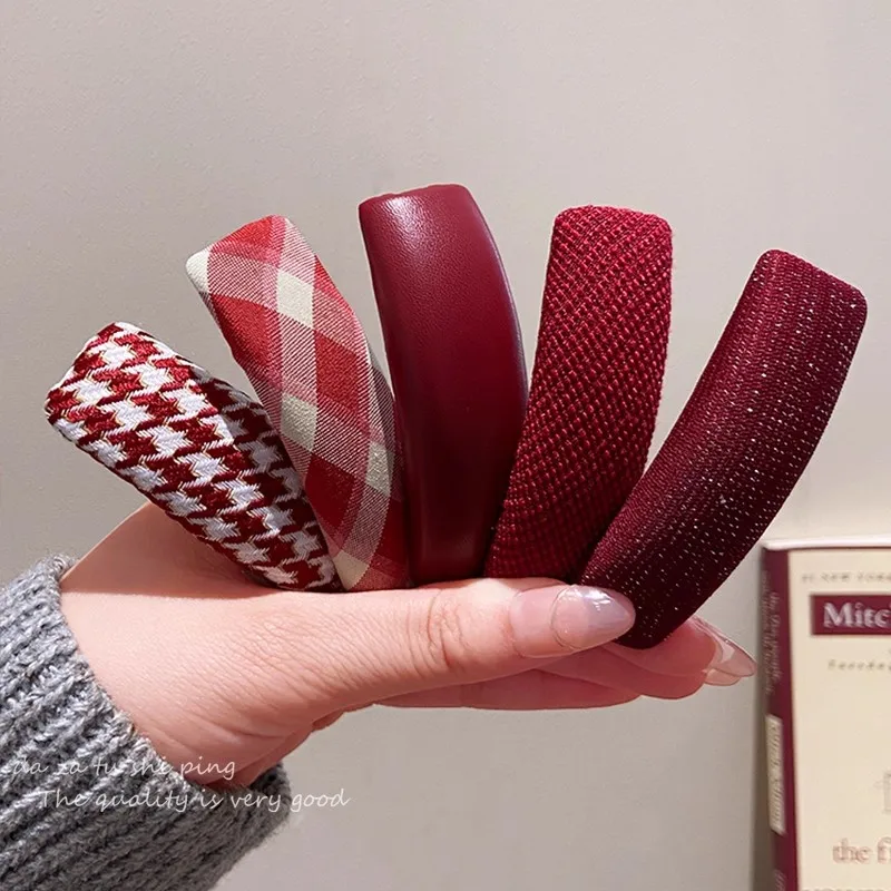 5 개/대 여자를위한 빨간색 직사각형 머리핀 여자 달콤한 머리 장식 바레트 BB 헤어 클립 헤어 그립 패션 헤어 액세서리