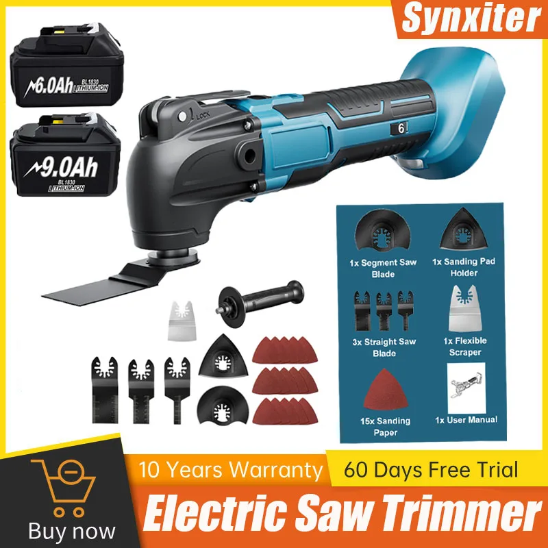 Cordless Oscillating Tool For Makita 18V Battery 6 Variable Speeds Multi Tool Renovator Trimmer Oscillating Power Tool