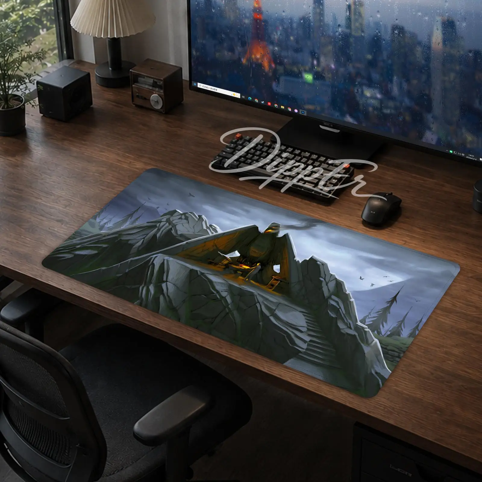 A-Skyforge Mouse Pad Office Large Desk Mat Gaming Mousepad Rubber Bottom Non-Slip Cushion 900X400