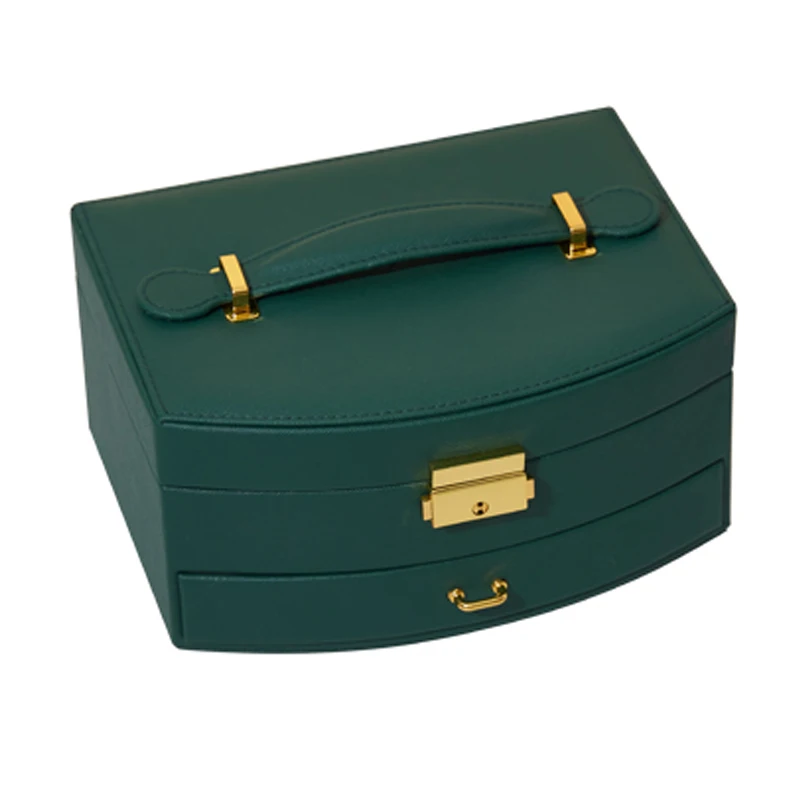 

Jewelry Box High Capacity PU Leather Necklace Earrings Rings Bracelets Jewelry Box Portable Travel Casket