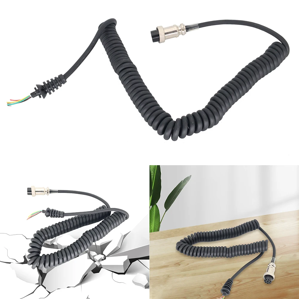 

HM-36 Handheld Speaker Mic Micorphone Cable 8 Pins Speaker Spring Cord Talkie Walkie Telephone Spring Line for ICOM IC-449C 229C