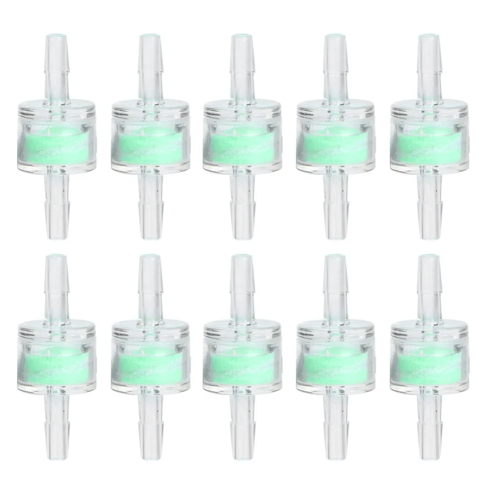 Juego de 10 Uds. De filtro de manguera de bomba de agua de acuario de plástico PP, tubo de silicona verde, filtro de limpieza para tanque de peces, filtro de acuario de 4MM