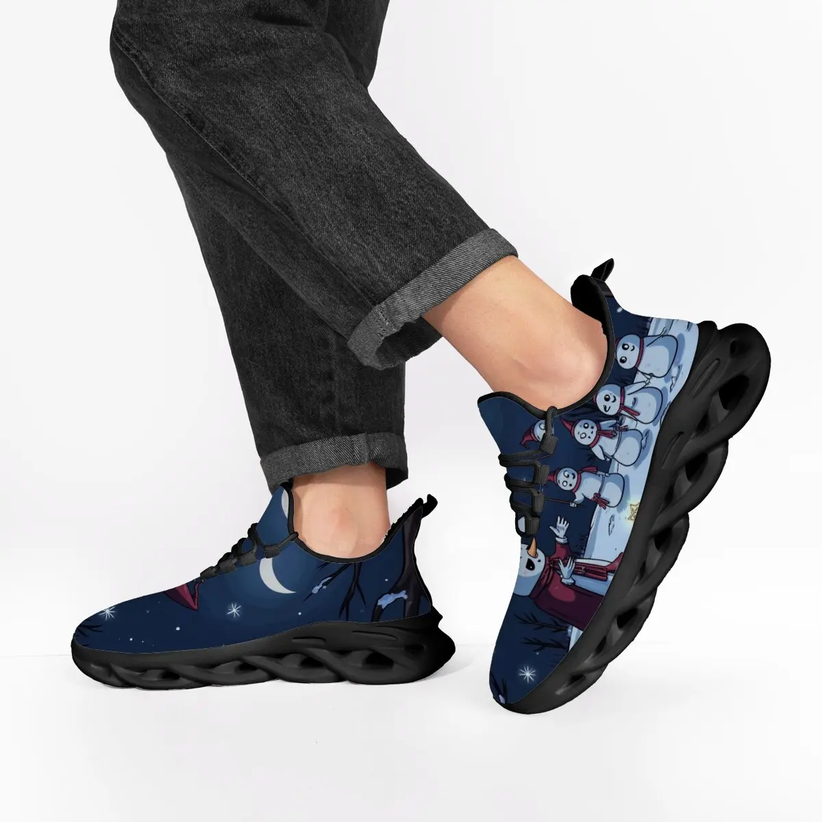 أحذية رياضية رجالية خفيفة الوزن ومريحة، أحذية مشي لعيد الميلاد، أحذية رياضية غير قابلة للانزلاق للتدريب في صالة الألعاب الرياضية للرجال في الهواء الطلق