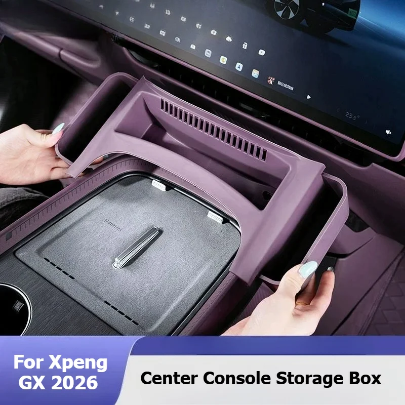 Center Console Storage Box TPE Control Side Organizer For Xpeng GX 2026 Interior Tidying Accessorie