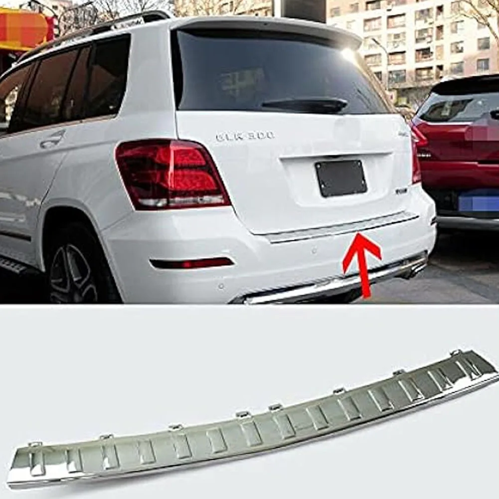 Car Rear Bumper Protector Trunk Door Plate Cover Trim For Mercedes Benz GL-Class W166 W292 GL350 GL400 GL450 GL500 14-19