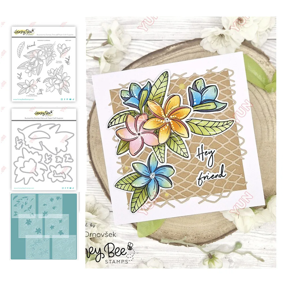 

Scrapbooking Stamp Novelty 2024 New Paradise Plumeria Metal Cutting Dies DIY Novelty Craft Embossing Make Cards Stencils Molds