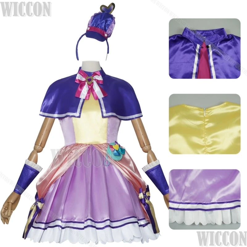 Cure Friendy Inukai Iroha Pretty Anime Cure Cosplay disfraz peluca larga Lolita vestido púrpura lindo mujer chica Halloween personalizado