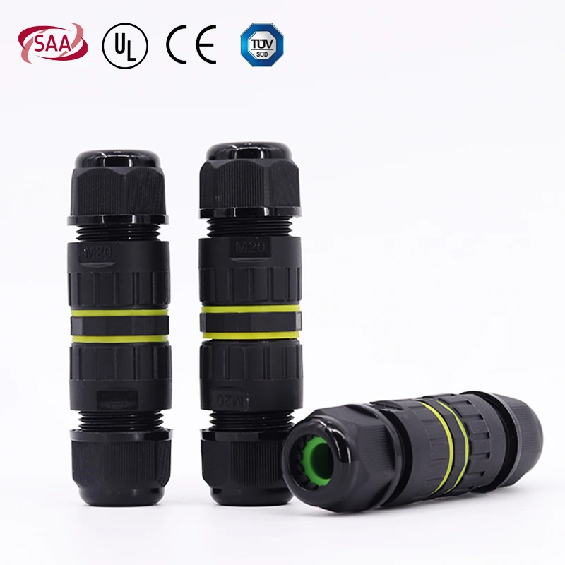 Conector impermeable ip68, conector led, terminal adaptador de 2/3/4/5/6 pines, cable eléctrico a prueba de lluvia para exteriores, sin soldadura para tornillos