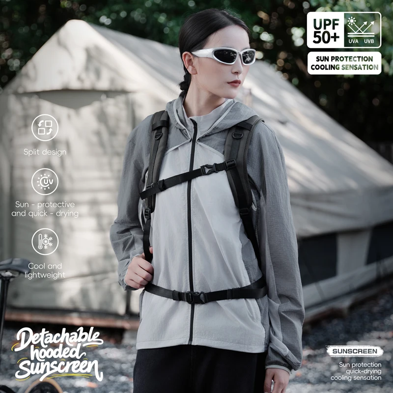 

Bicycle Jacket Detachable Hooded Breathable Windproof Sun Protection Reflective MTB Road Bike Cycling Sportswear