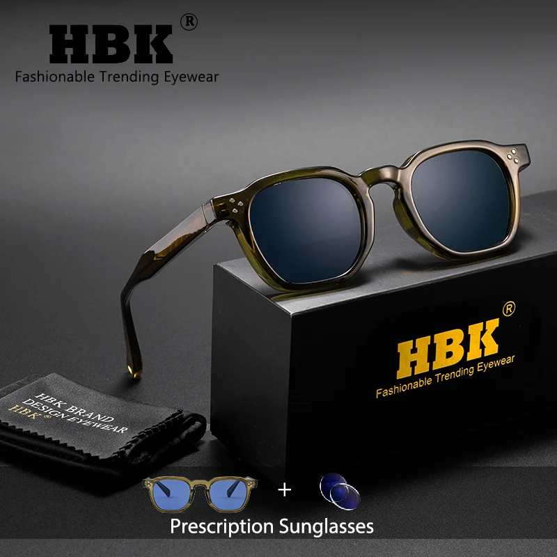 

HBK модные мужские солнцезащитные очки по рецепту, классические квадратные солнцезащитные очки по индивидуальному заказу, женские оптические очки для путешествий и вечеринок