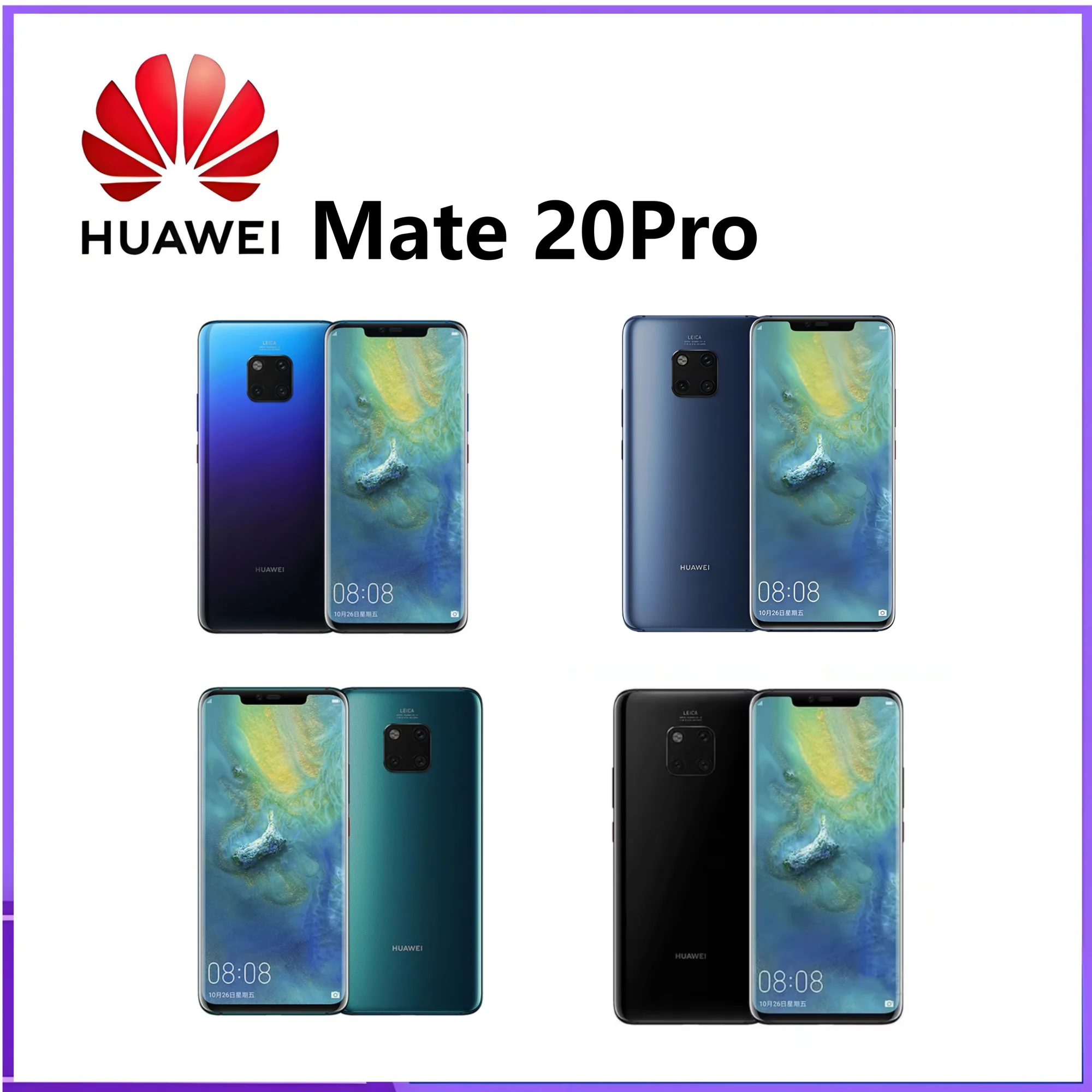 Huawei Mate 20 Pro Smartphone Android 6,39 Zoll 8 + 256 GB ROM 4G Netzwerk 40 MP 4200 mAh Mobiltelefone Google Play Store Cellulares