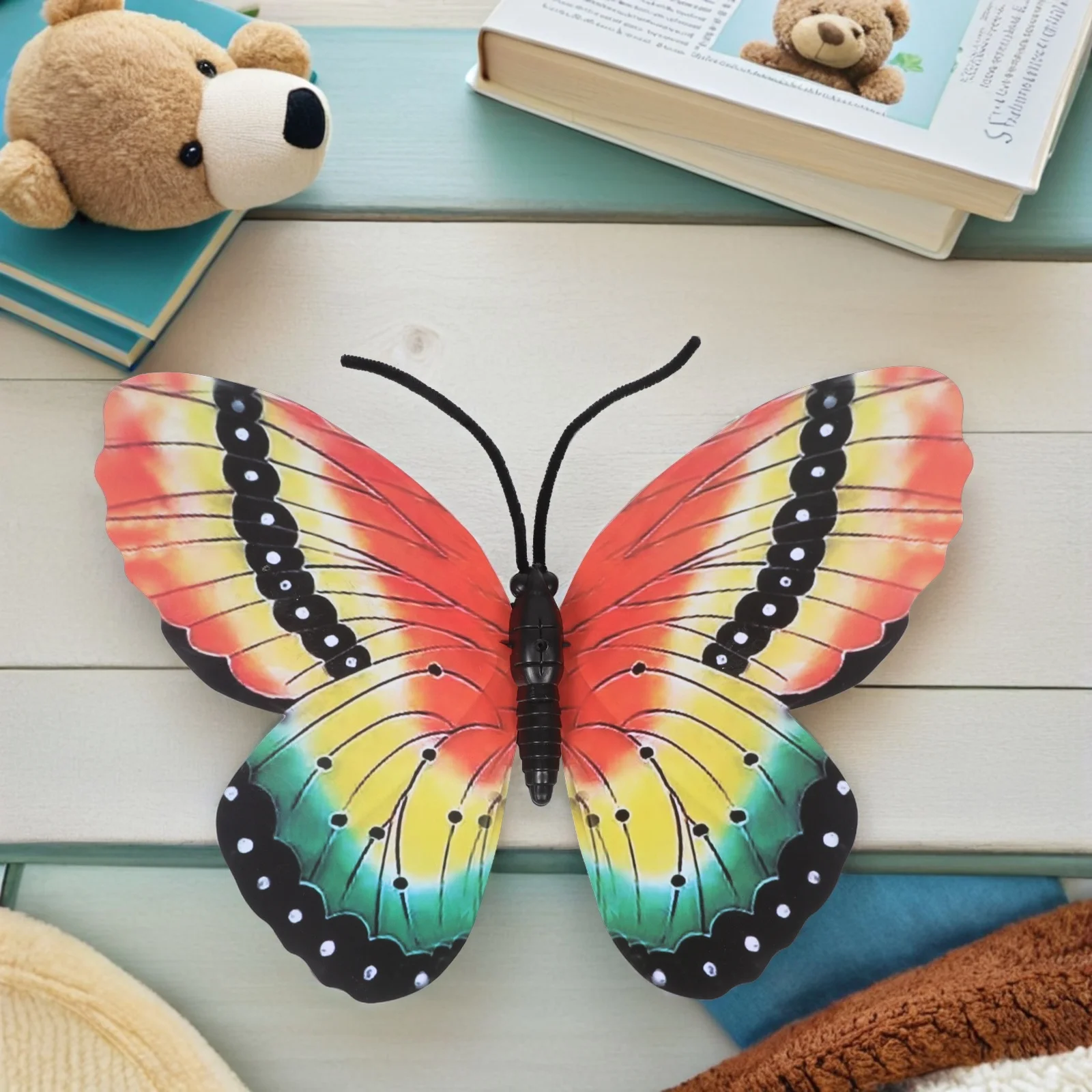 5 stuks vlinderdans rekwisieten elegante 40 cm handheld decoraties voor kinderen toneelvoorstelling feest bruiloft accessoires