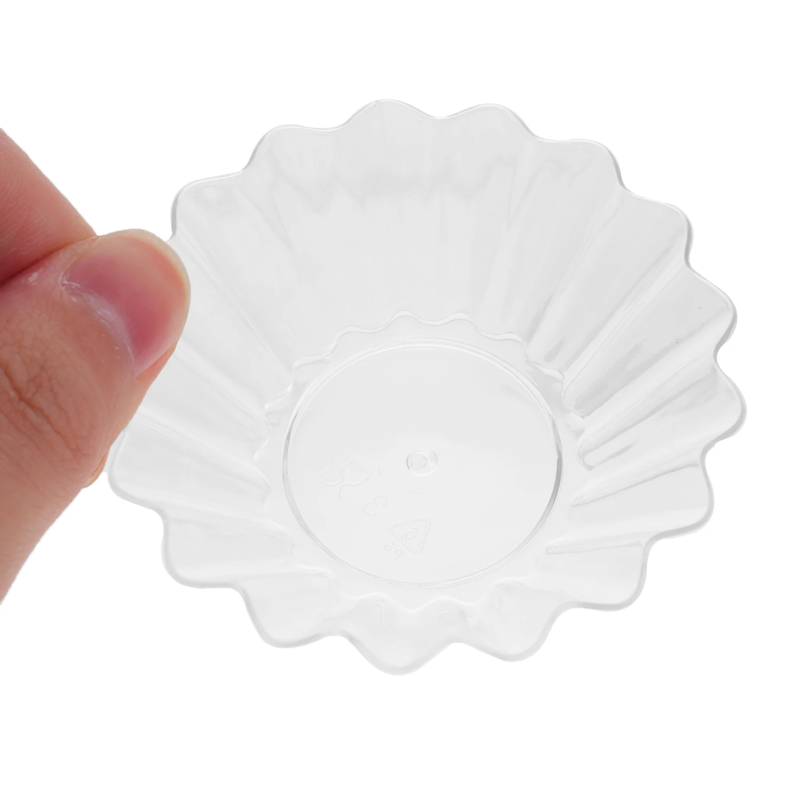 

50 Pcs Snack Plates Stable Base Easy Clean Dessert Containers Fruit Tray Holder Bowl Plates Plastic Dish Food Serving Cake