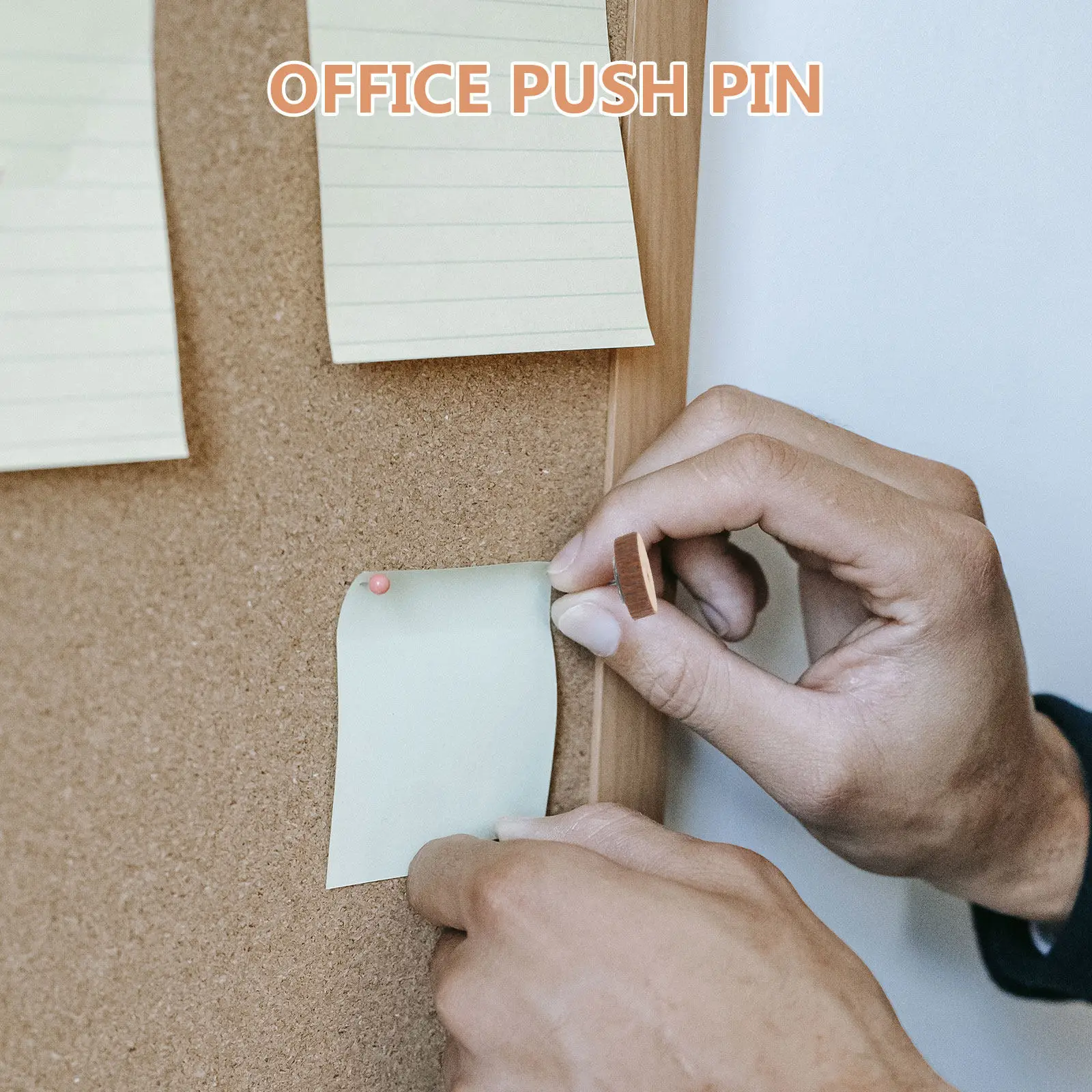 

20Pcs Decorative Wood Push Pins Thumbtacks Strong Steel Wire Pushpin for Cork Board Bulletin Board Office Home Use