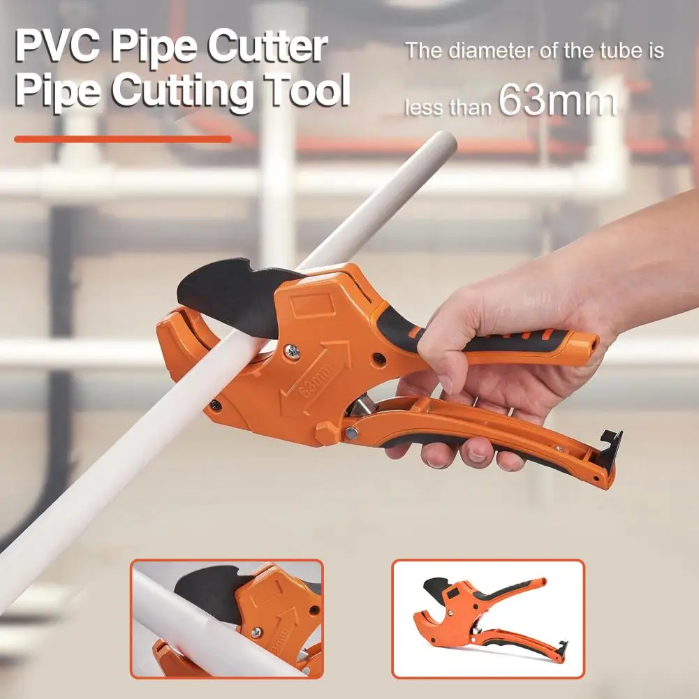 Pipe Tube Cutter Labor-saving Pvc Pipe Cutter with Sk5 Sharp Blade Ergonomic Handle for Widely Used Plastic Hose Pipe Cutting