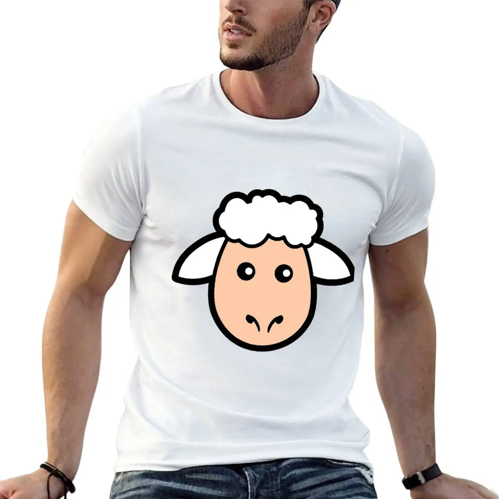 

t 100% shirts shirts pack man for cotton t anime Sheep cotton T-Shirt tshirt man