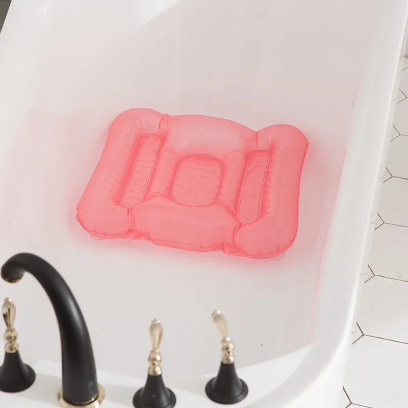 53x46x8cm Inflatable Spa Bath Mat Anti-Hemorrhoid Seat Cushion Bath Pool Suction Cup Water Filling Pad Laser Material