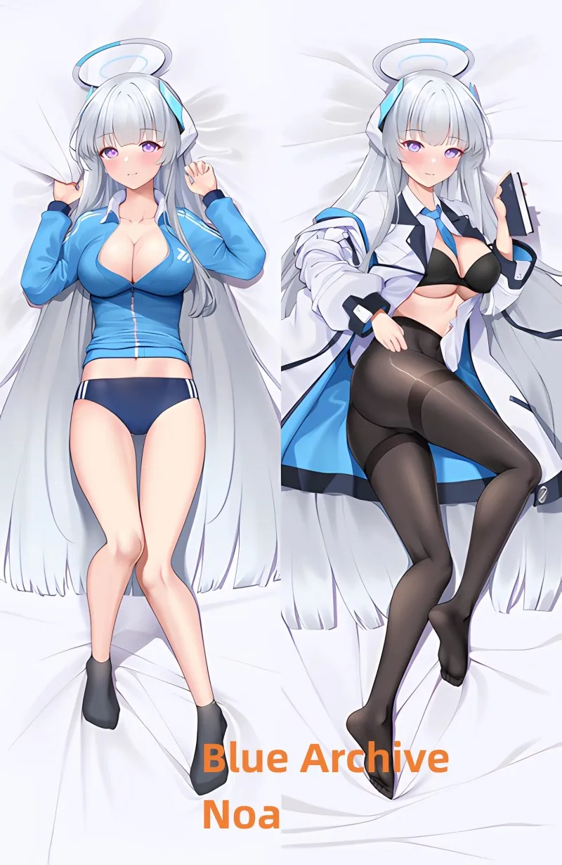 Dakimakura Anime PillowCase Blue Archive Noa Pillow Cover Halloween Christmas Decoration 2023