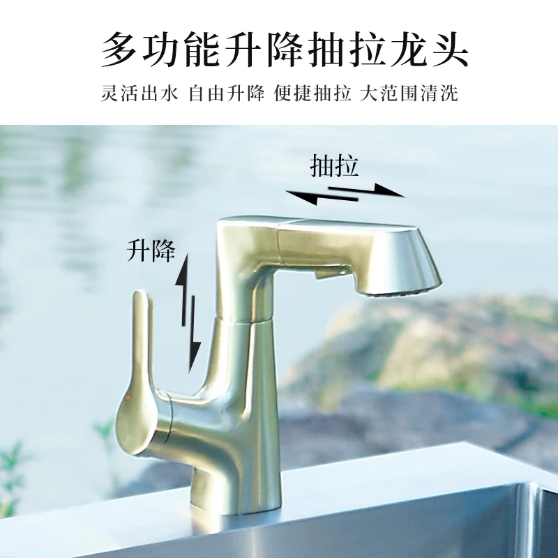 Outdoor Courtyard Pedestal Basin Integrated Floor Type Wash Basin Outdoor Garden Washbasin Stainless Steel Pedestal
