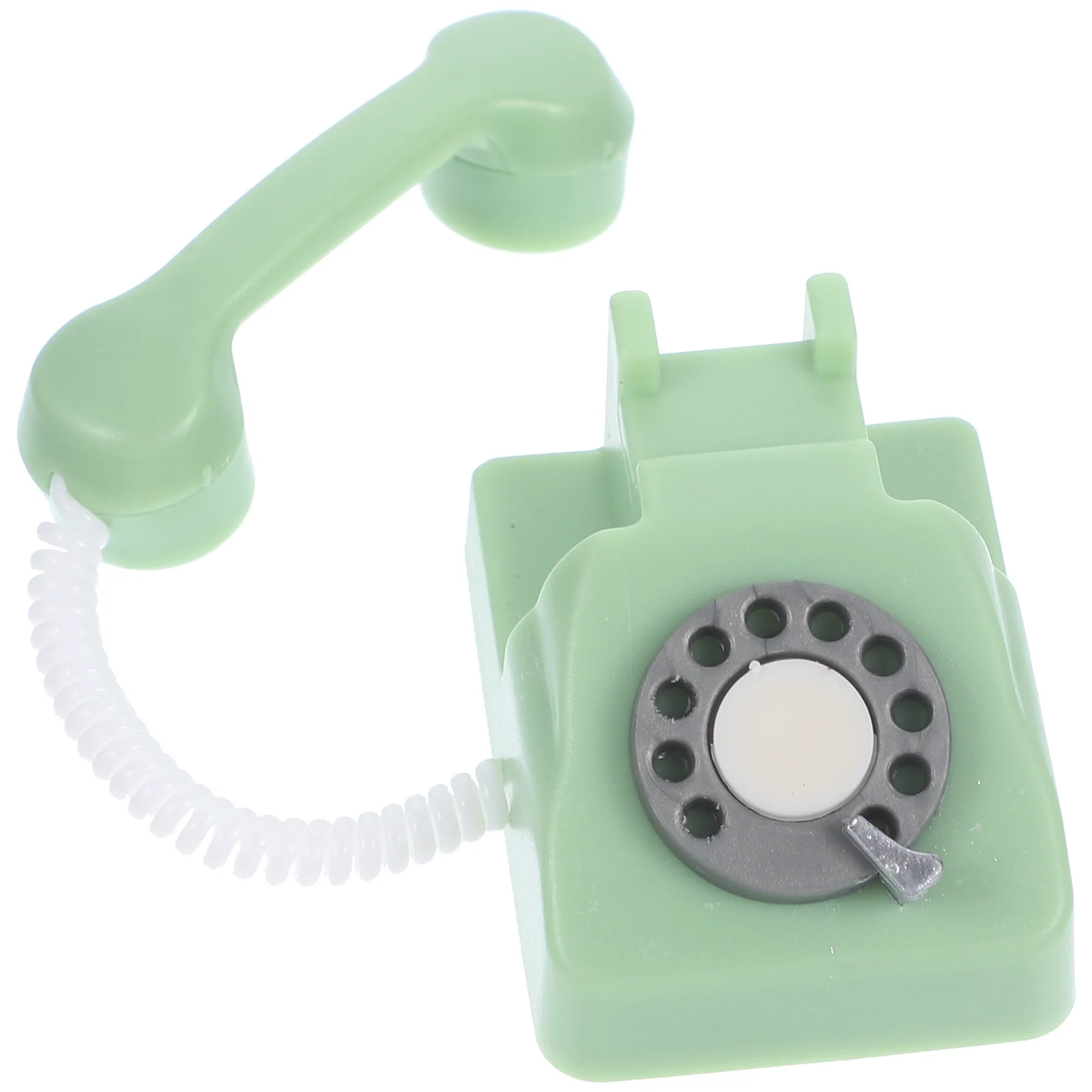 

House Simulation Mini Telephone Model Miniature Retro Scene Home Furnishings (green-38*35*20mm) 1pc Decorate Decoration Pp