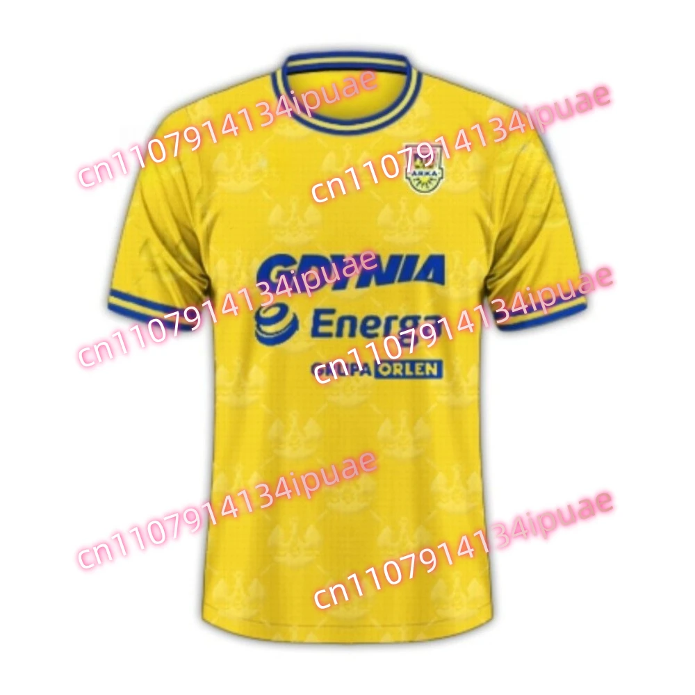 

Футболки для болельщиков 25_26 Арка Гданьська (домашняя и выездная), дышащие спортивные футболки для любителей футбола, подходят для взрослых и детей