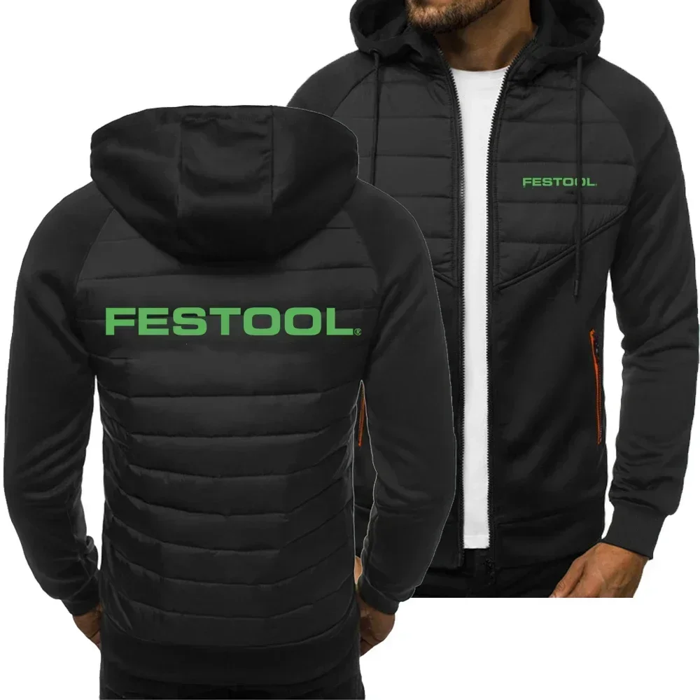 Festool Logo Printed Workwear Casual Zipper Jacket Men's Spring and Autumn Hoodie Team Uniform Pullover European Sizes
