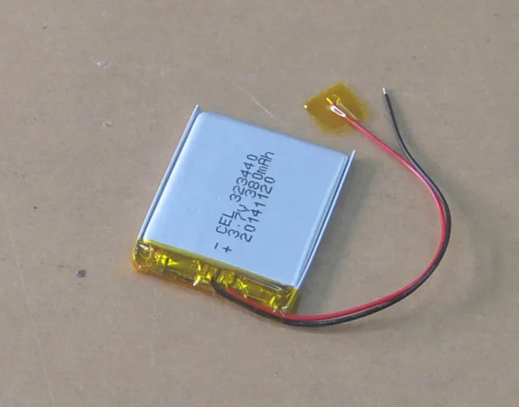 Bekkinsale, bateria de fone de ouvido Bluetooth de 380 mah, máquina de aprendizagem de 3,7 V, gravador de bicicleta, bateria de lítio 323440   Li-io recarregável