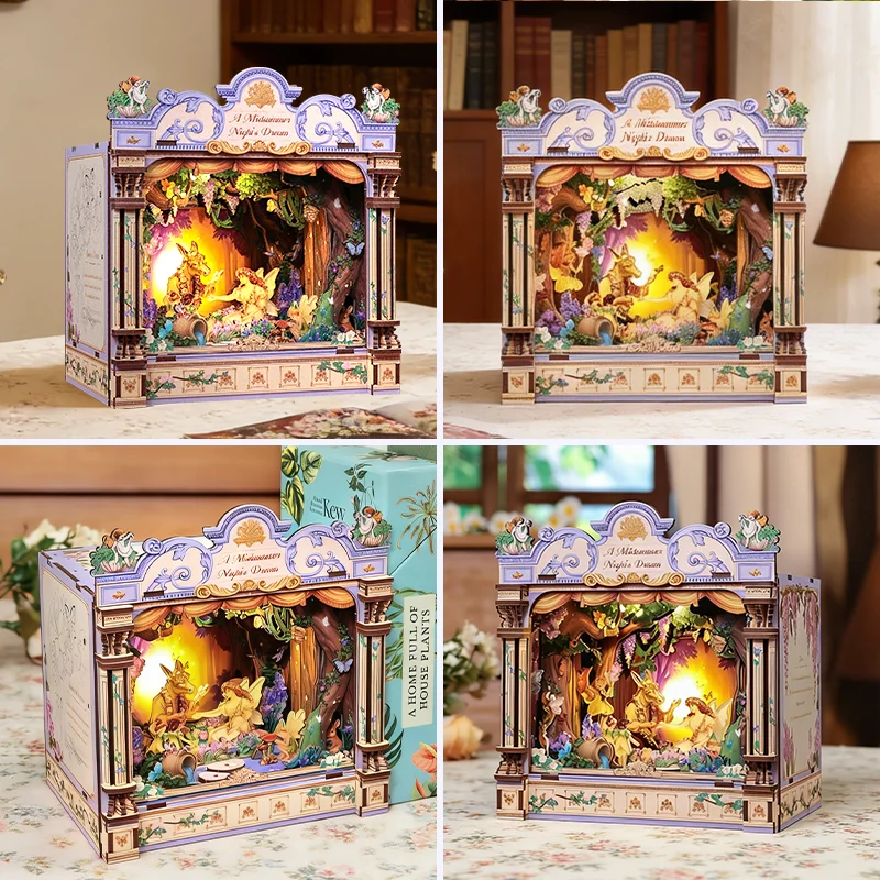Obrázek 4: CUTEBEE miniaturní DIY booknook souprava pro dospělé 3D dřevěný domeček pro panenky knihovnička vložit domácí dekorace puzzle číslo jednotné dar myšlenka