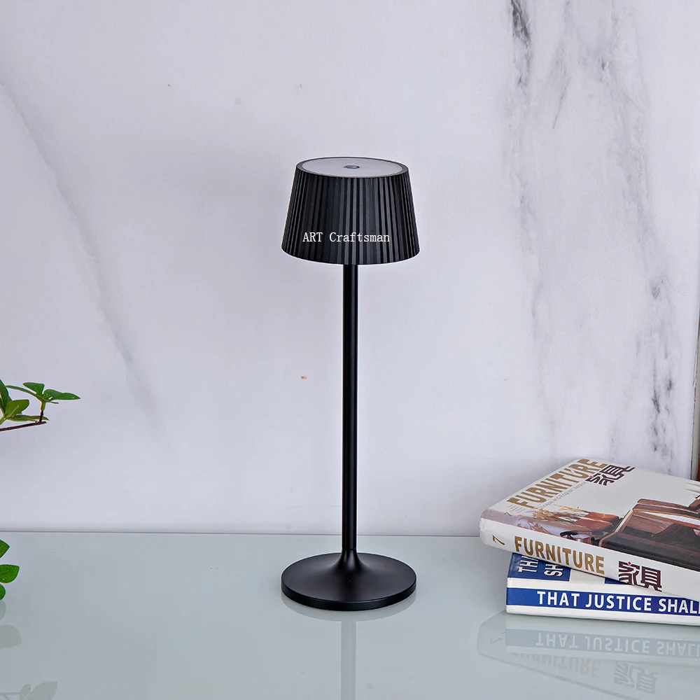 Rechargeable LED Table Lamp Touch Switch 3Colors Dimmable Book Lights Bar Club Dinner Creative Decorative Ambient Lighting