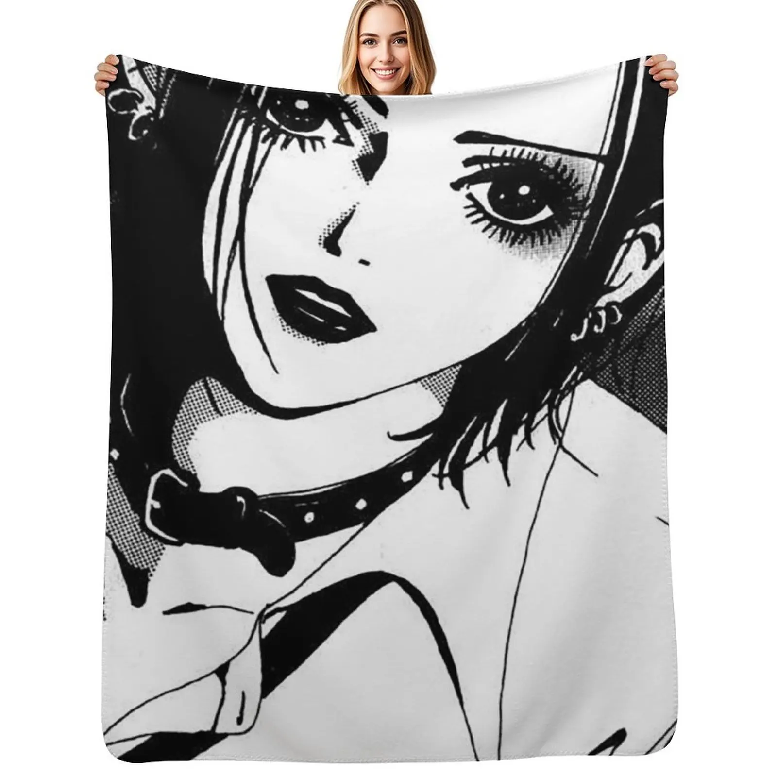

Nana Osaki surprised Throw Blanket bed plaid Vintage halloween Softest Blankets