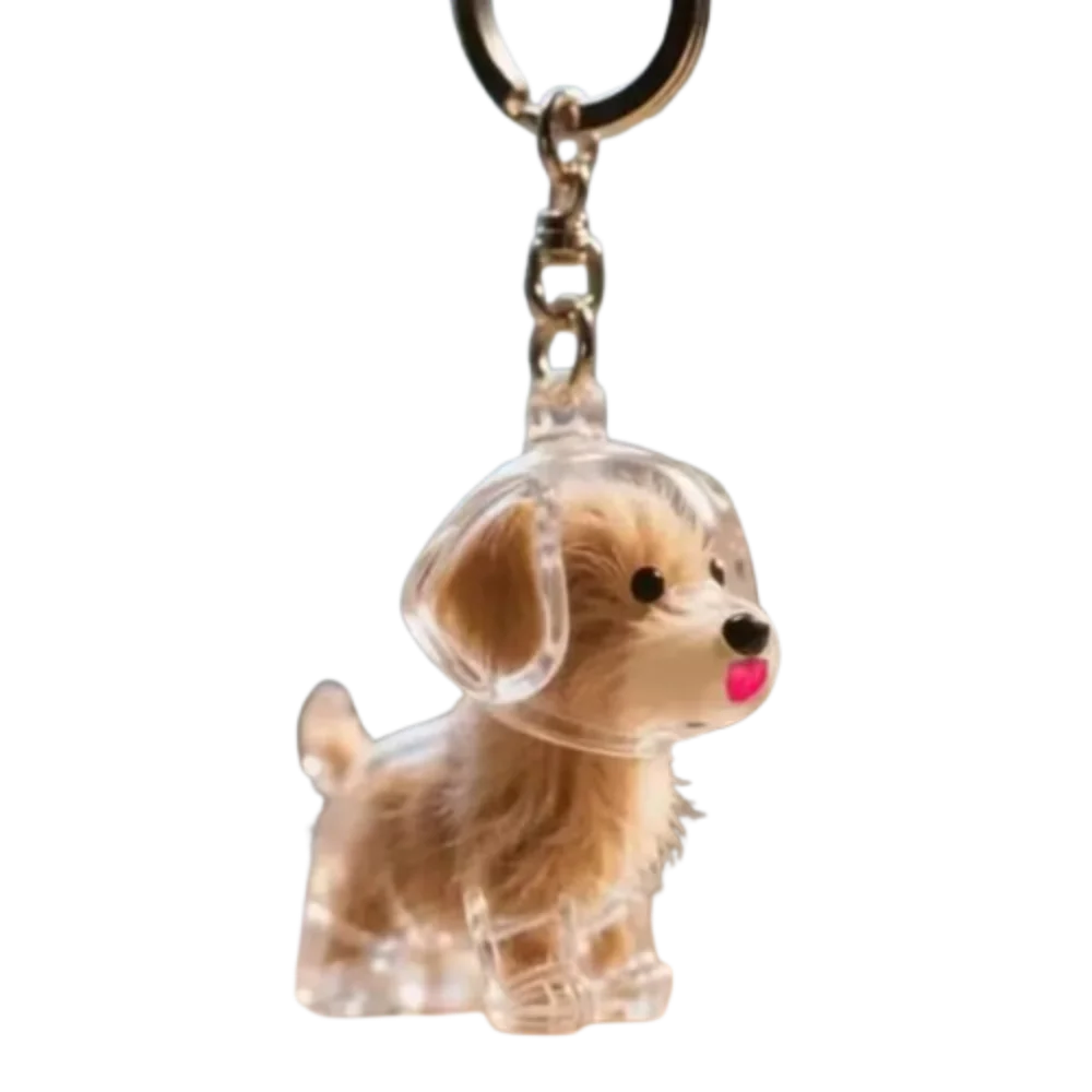 Caja de almacenamiento de pelo de perro con forma de perro, llavero transparente para el pelo de mascota, llavero hecho a mano DIY, colgantes para cachorros, amantes de las mascotas