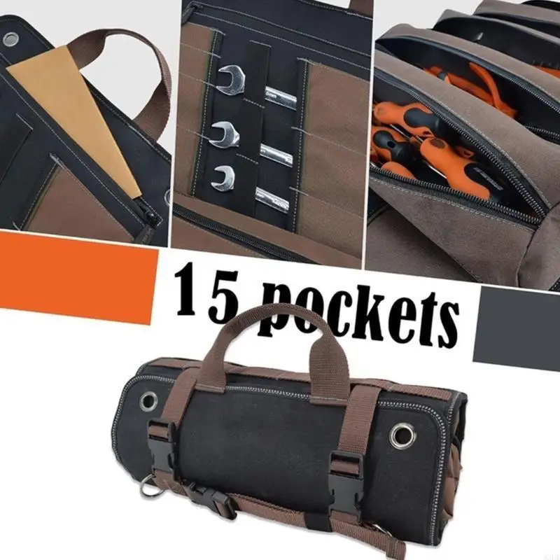 MXLB Portable Roll Up Túi công cụ tổ chức với vật liệu canvas để lưu trữ công cụ dễ dàng