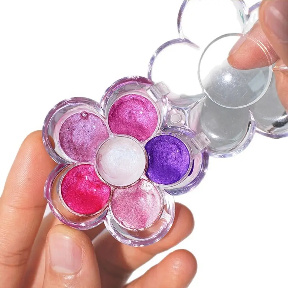 

Mini Size Watercolor Pigment Set Flower Design 6 Colors Painting Set Pearlescent Finish With Key Chain Watercolor Paint