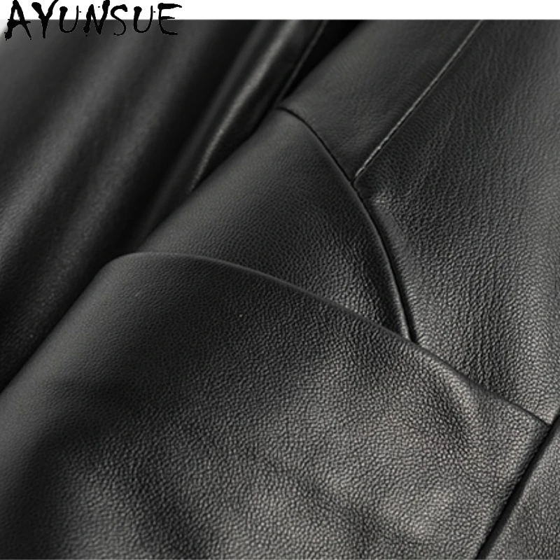 AYUNSUE Genuine Sheepskin Leather Jacket Women Autumn New in Outerwears Blazer Woman Black Coat Womens Luxury Chaquetas 2024