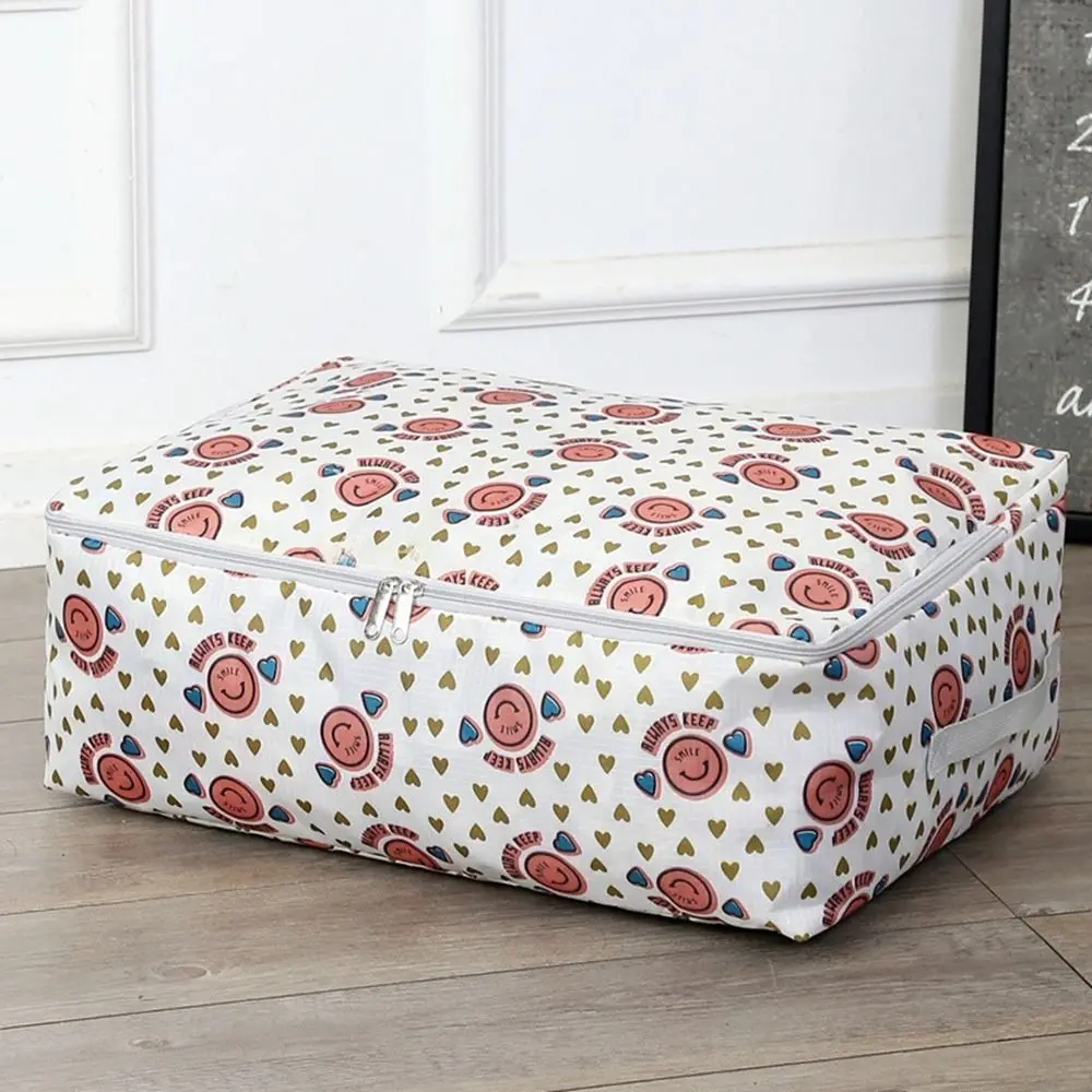 Sac de rangement pour grill Oxford Blue Flower, grande capacité, sac de rangement réutilisable pour couette florale, degré d'humidité, lavable