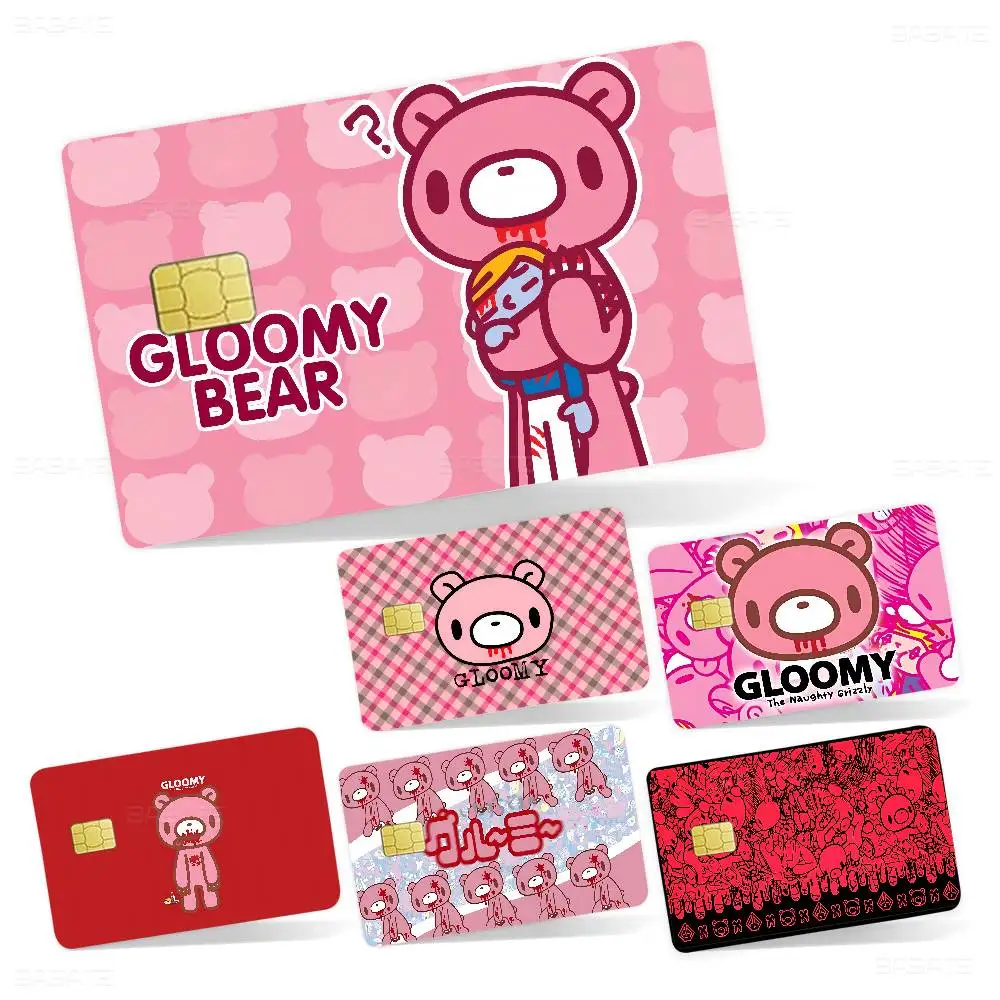G-Gloomy B-Bear Anime Cartoon Bear Skin Sticker Film Tape Case for Big Credit Debit Card Front Side