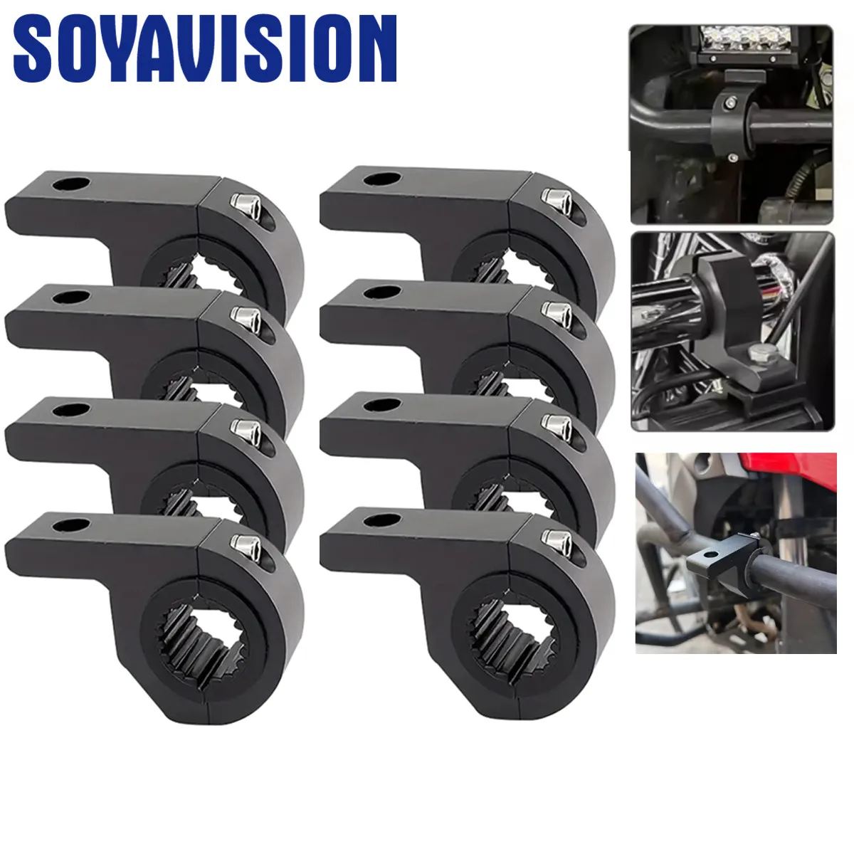 Motorbike Head Light Lamp Holder Support Adjustable 22mm-32mm Motorcycle Spotlight Tube Clamp Mount Bracket Accessories