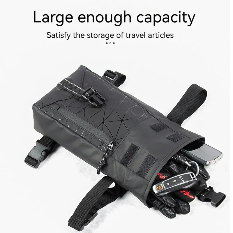 Motorcycle Leg Bag Leather Film Waterproof Reflective Portable Knight Bag Bicycle Accessories Saddlebags For Motorcycles