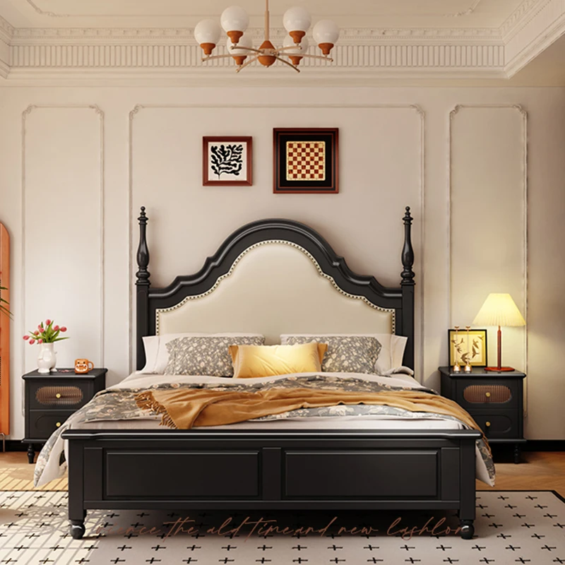 Queen Wood Luxury Bed Double Storage Black Italian White Princesse Adults Bed Hotel Modern Drawers Camas De Dormitorio Furniture