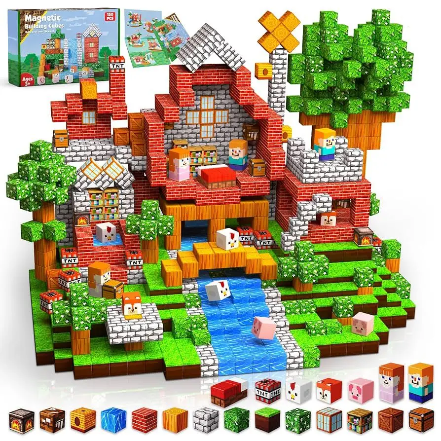 New Magnetic Building Blocks Toy Build Magic Cave World With Magnet Construction Set Educational Gift for Kids Christmas Gift