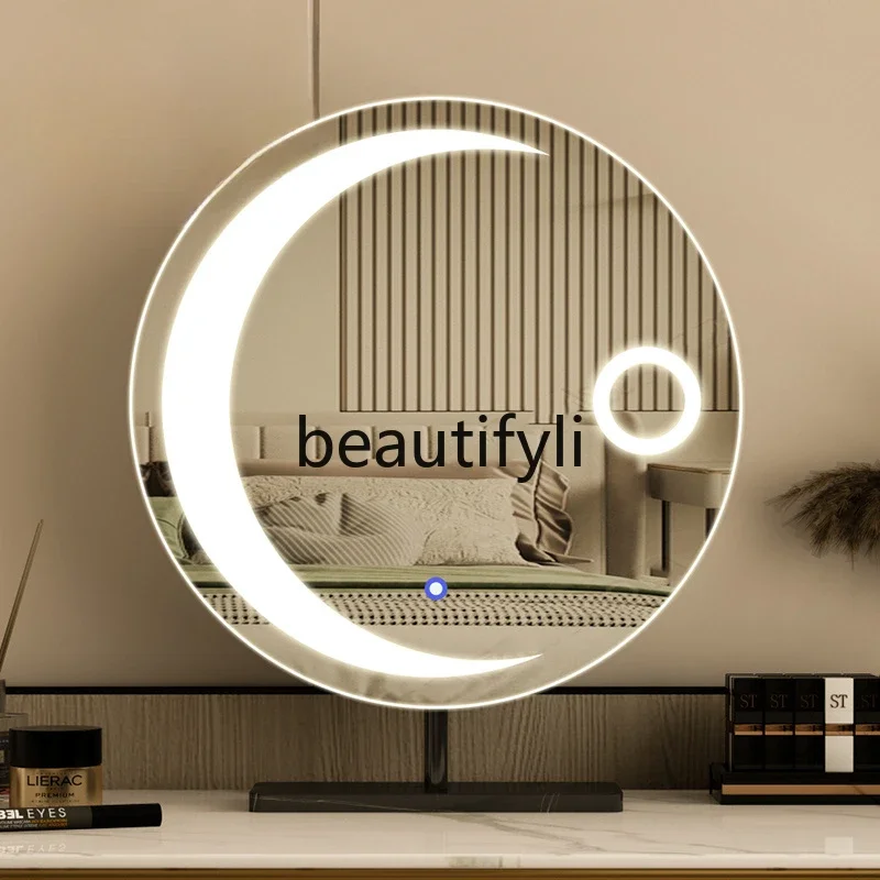 Moon desktop vanity mirror Fill light mirror Smart vanity mirror