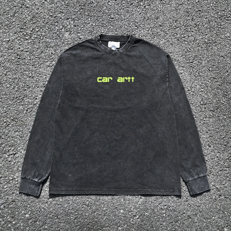 Heavyweight 260G Trendy Loose Couple Matching Long Sleeve T-Shirt Versatile Good Stuff for Men And Women