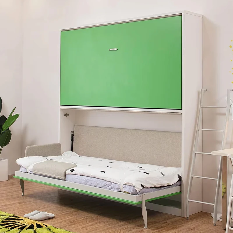 Double Layer Bed Upper Lower Invisible Wall Bed Beds for Small Apartments Students Naps Wall Bed Folding